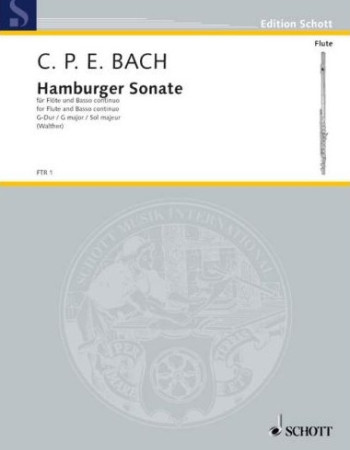 Bach C.P.E. Hamburger Sonata In G Maj Fl/Pno(Schott) 