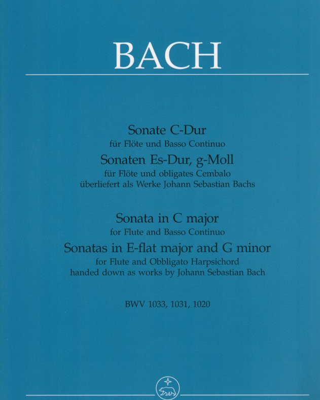 Bach J.S. Sonatas  Book2 (Barenreiter) (C maj, G min, E flat maj)