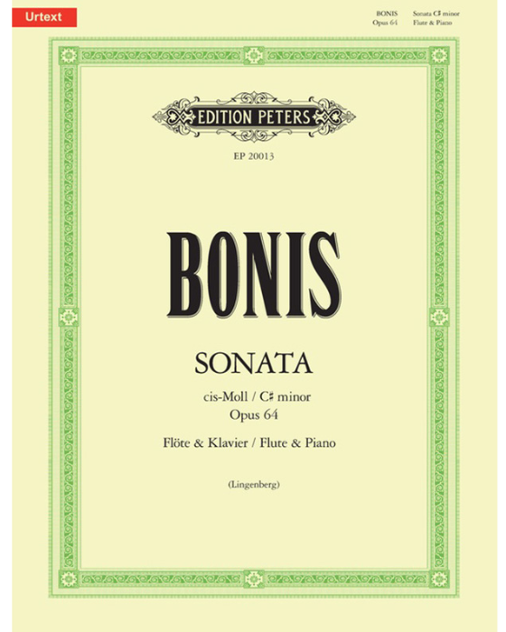 Bonis Mel  Sonata in C# minor Op64 for Flute/piano Urtext (Peters)