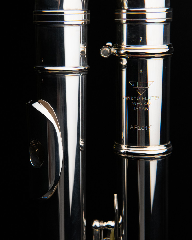 Sankyo AF-201 C Alto Flute with Sterling silver curved Headjoint
