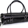 FluterScooter - Black Patent leather flute bag
