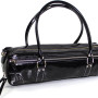 FluterScooter - Black Patent leather flute bag