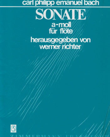 Bach C.P.E.  Sonata In A Minor (Zimmermann) Flute solo