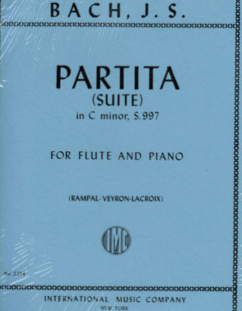 Bach J.S. Partita Suite C Minor (IMC) BWV 997 Fl/Pno