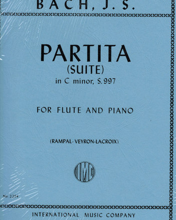 Bach J.S. Partita Suite C Minor (IMC) BWV 997 Fl/Pno