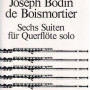 Boismortier. Suites 6 Op 35 Fl Solo (Schott)) Fl Solo