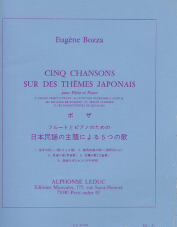 Bozza Cinq Chansons Sur Des Themes Japonais (Leduc)