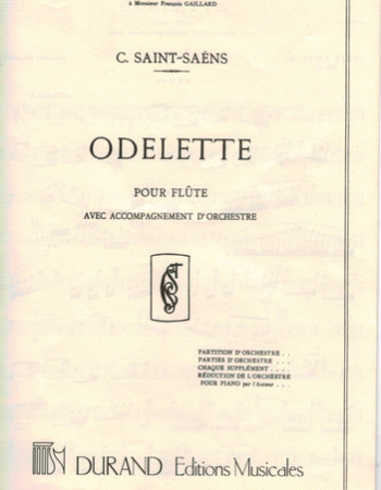 Saint-Saens C.  Odelette For Flute/Piano (Durand)