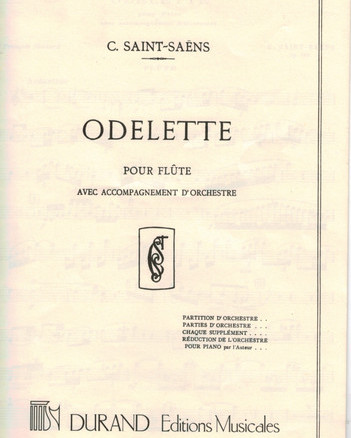 Saint-Saens C.  Odelette For Flute/Piano (Durand)