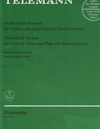 Telemann Methodical Sonatas Bk 1 (Gmin/Amaj) (Barenreiter)