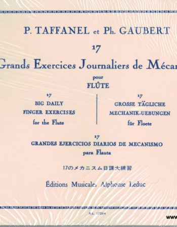 Taffanel et Gaubert 17 Grands Exercices Journaliers de Mecanisme