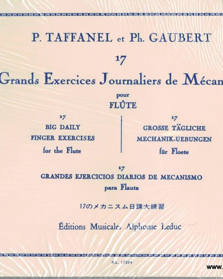 Taffanel et Gaubert 17 Grands Exercices Journaliers de Mecanisme