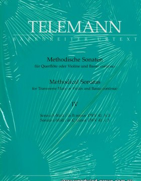 Telemann Methodical Sonatas Bk 4 (Bmin/Cmin) (Barenreiter)