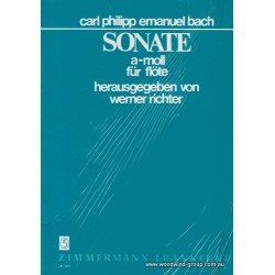 Bach C.P.E.  Sonata In A Minor (Zimmermann) Flute solo