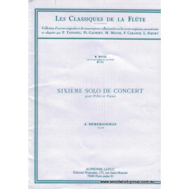 Demerssemann J. Sixieme Solo De Concert (Leduc)