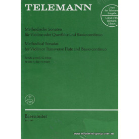 Telemann Methodical Sonatas Bk 1 (Gmin/Amaj) (Barenreiter)